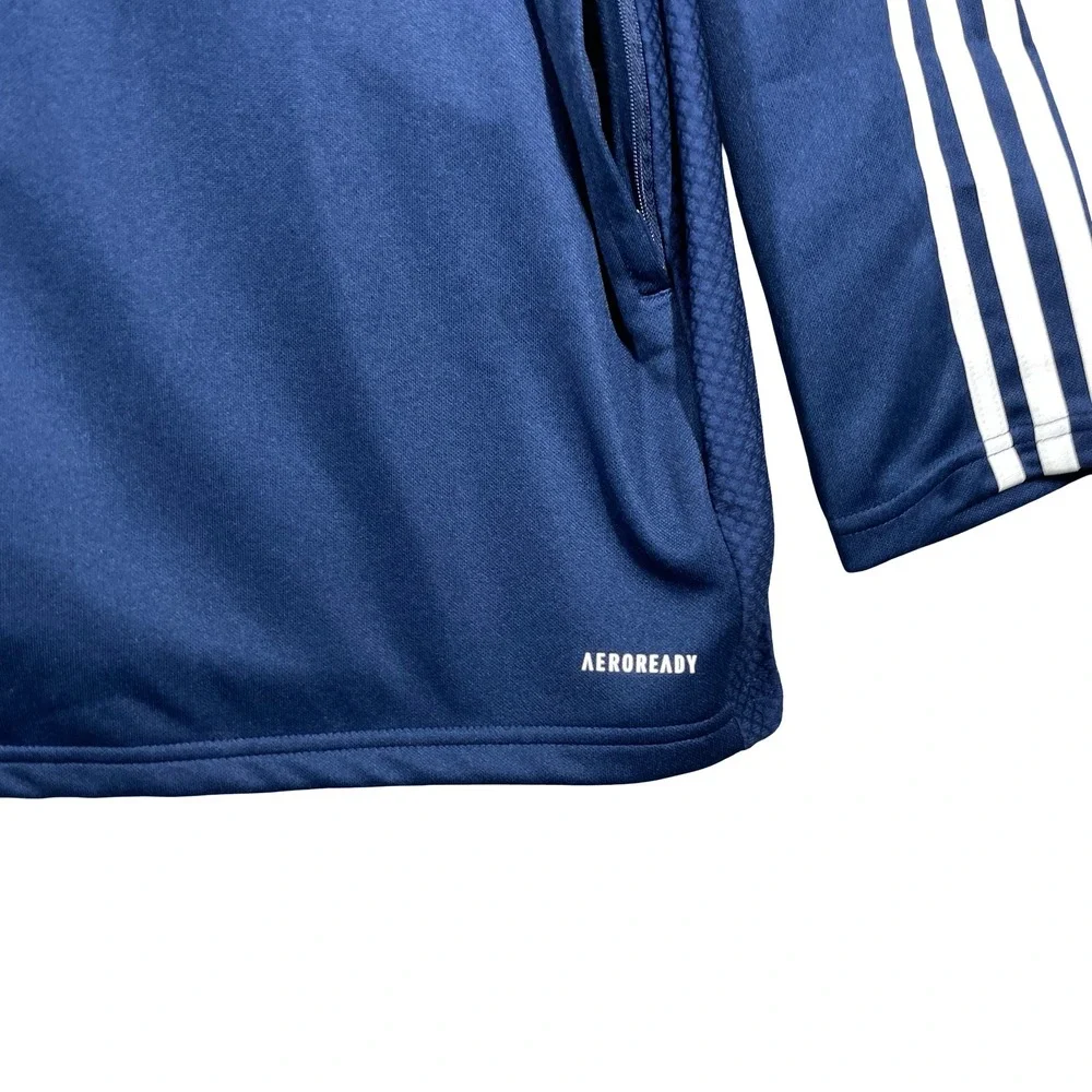 Adidas Track Jacket Mens 3XLT2 Blue Sporty Aeroready Slim Fit Zip Up Retro‎